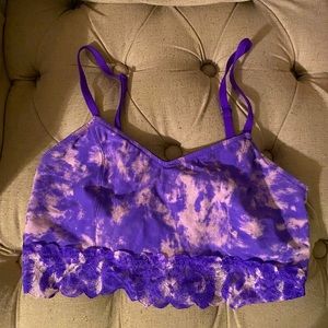 PINK lace trim bralette